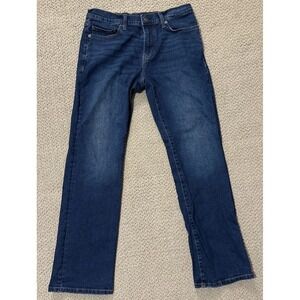 Amazon Essentials Men's Blue Jeans 32x33 Straight Leg Bootcut Dark Wash